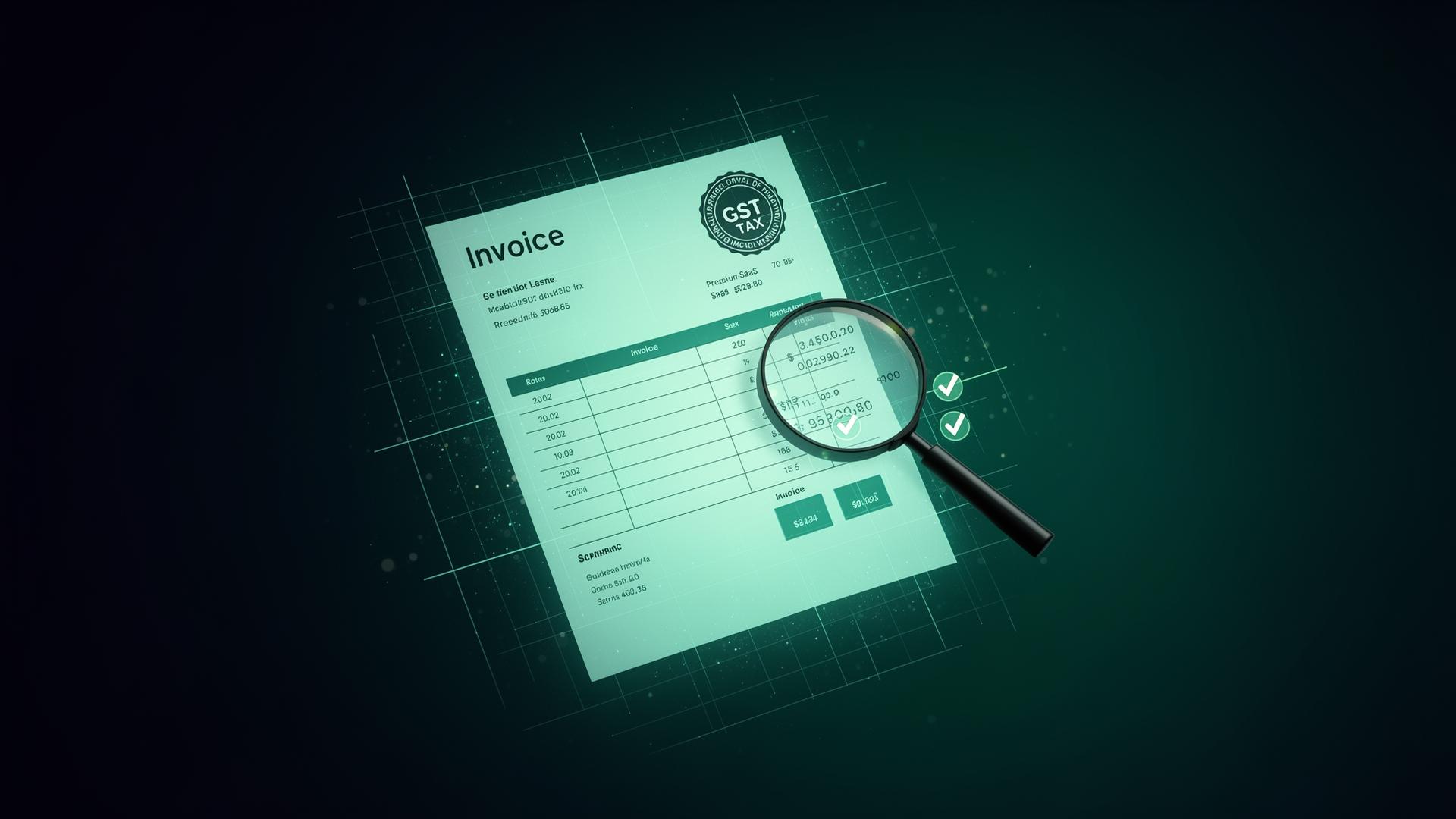 AI scanning a GST invoice for mismatches